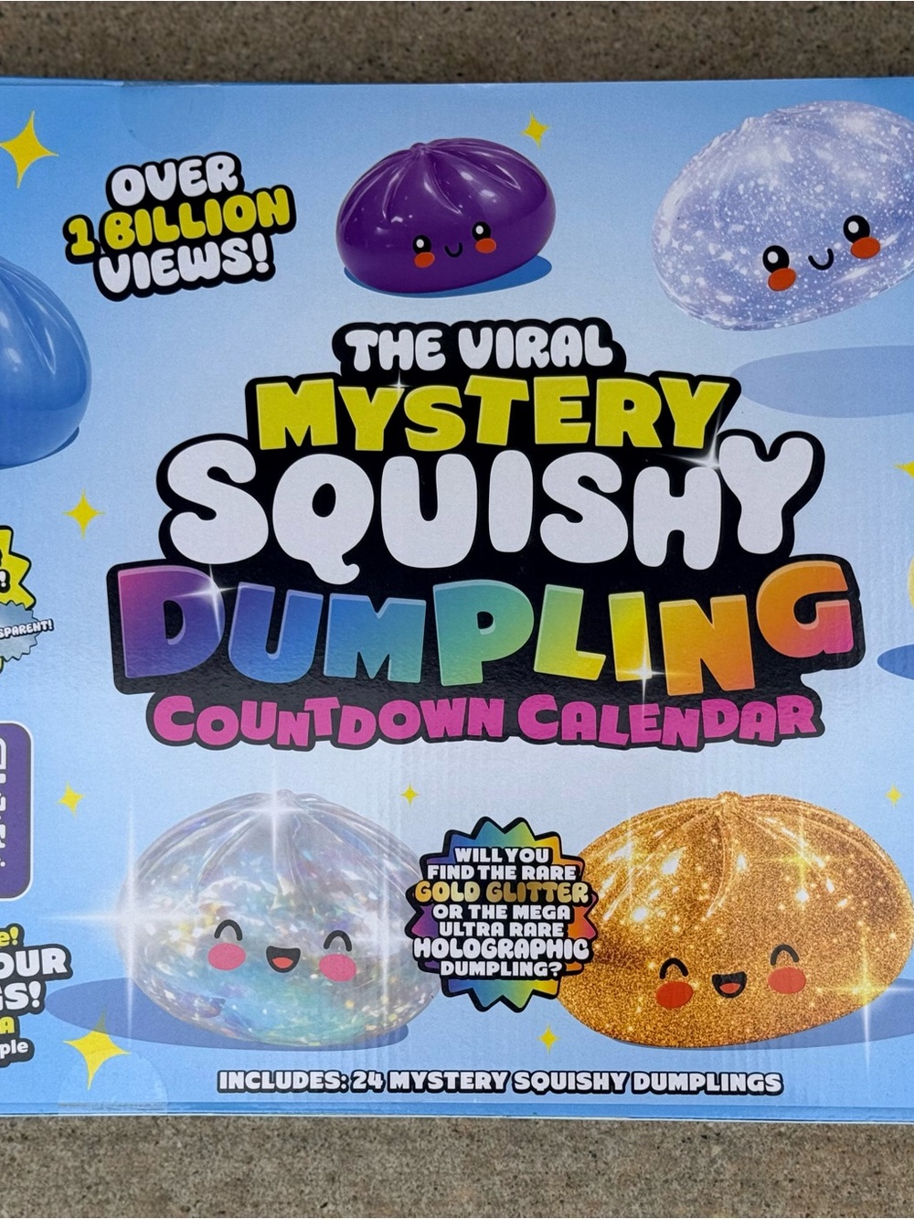 Mystery Squishy Dumpling Countdown Calendar - Purple